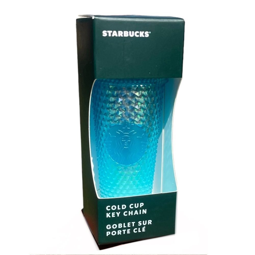 NWT Starbucks Blue Ombre Cold Cup Keychain